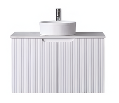 Duplex Fluted Wall Hung Vanity 750mm