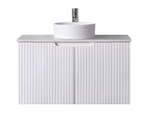 Duplex Fluted Wall Hung Vanity 900mm