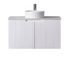 Duplex Fluted Wall Hung Vanity 900mm