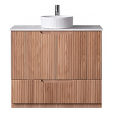 Duplex Fluted Floor Standing Vanity 900mm