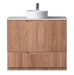 Duplex Fluted Floor Standing Vanity 900mm