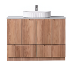 Duplex Fluted Floor Standing Vanity 1200mm