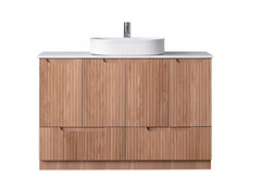 Duplex Fluted Floor Standing Vanity 1500mm