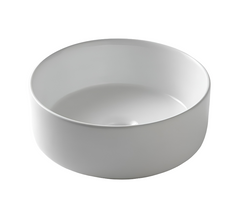 VA3014 Gloss White Thin Edge Above Counter Basin Ø360*120mm