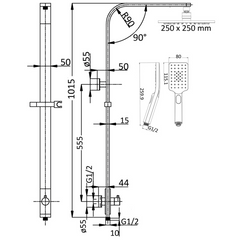 HPA66-201 Seto Shower Set Multifunction