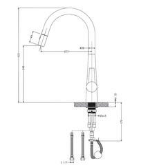PC1017LF Luxa Sink Mixer Pull-out