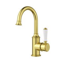 HYB868-201A Clasico Basin Mixer Gooseneck / Ceramic Handle