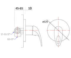 PQ-3001SW Mina Wall Mixer
