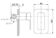 PSR3004SB Nova Wall Mixer