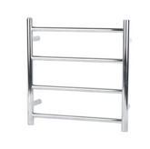CH04.R.HTR Round Chrome Electric Heated Towel Rack 4 Bars