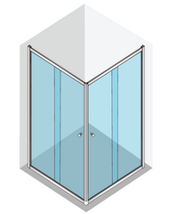 V6-CES 6mm Semi-Frameless Corner Entry Screens