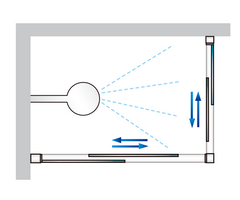 V6-CES 6mm Semi-Frameless Corner Entry Screens