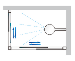 V6-CES 6mm Semi-Frameless Corner Entry Screens