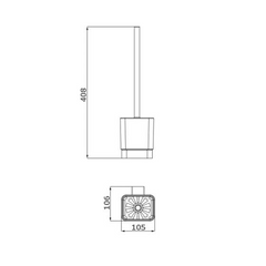 BK1609 – SS ECKIG Toilet Brush Holder