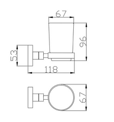 BK521 – ECKIG Single Tumbler Holder