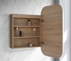 Eric Collection LED Round Corner Shaving Cabinet 600x900mm