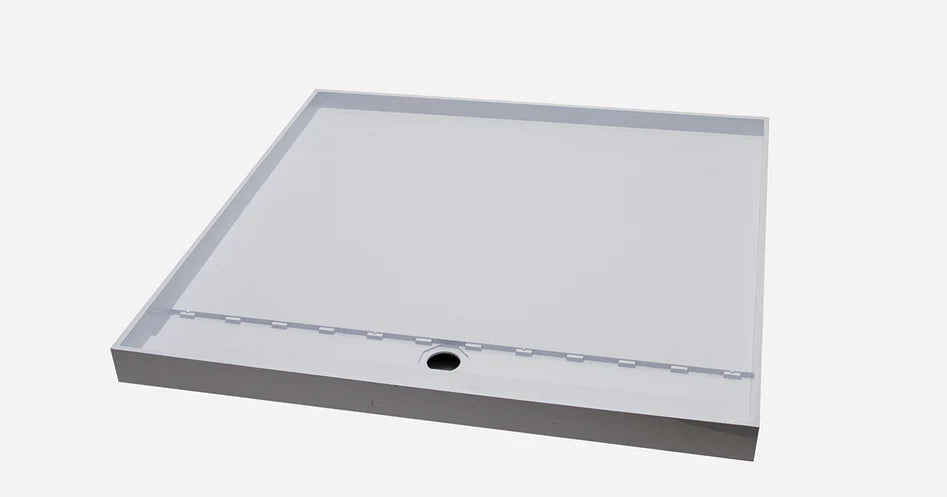 Akril Tile Tray with Long Grate on 900mm side - 900*900mm