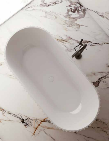 Free Standing Groove Bath Tub 1500*750*580mm
