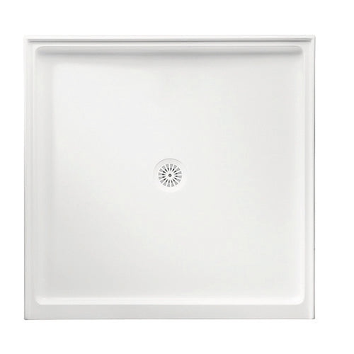 White Polymarble Shower Base with Centre Drain 900*900mm