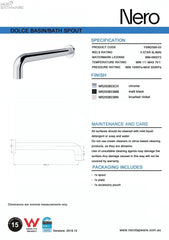 DOLCE Basin or Bath Spout only