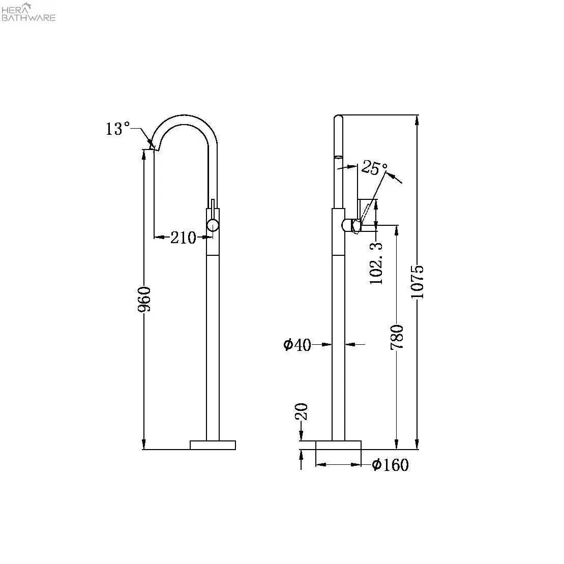 DOLCE Floormount mixer