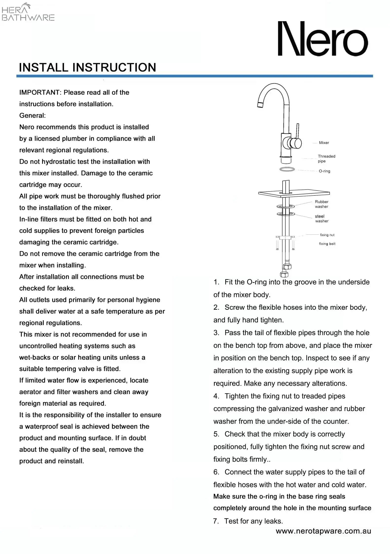 DOLCE Gooseneck Kitchen Mixer