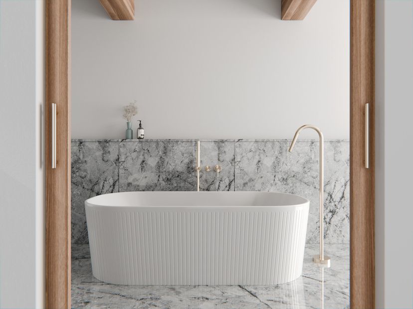 MECCA Floor Mount Bath Spout Only