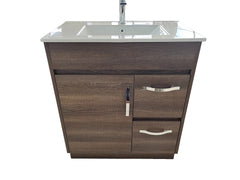 OJS-D-750 Floor Standing Silver Handles Vanity