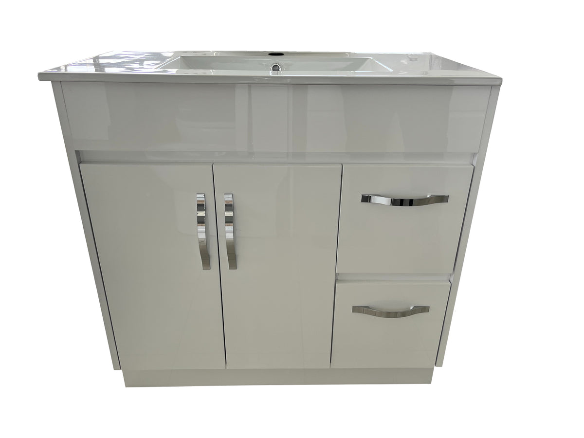 OJS-D-900 Floor Standing Silver Handles Vanity