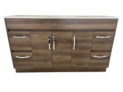OJS-D-1500S Floor Standing Silver Handles Vanity Single Bowl Top