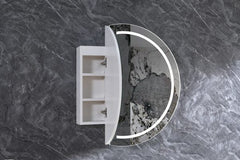 Pearl Collection LED Round Shaving Cabinet 800mm