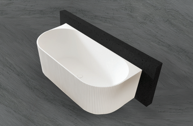 Back to Wall Groove Bath Tub 1700*800*580mm