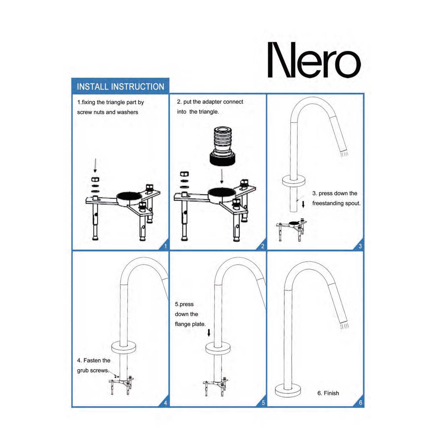 MECCA Floor Mount Bath Spout Only