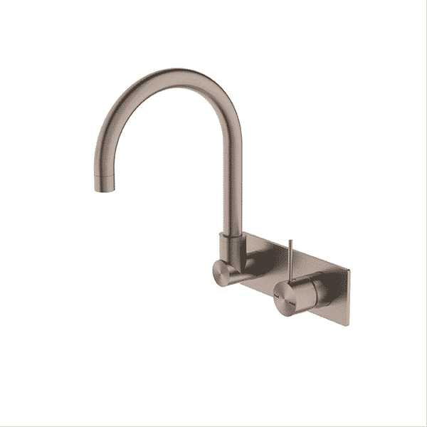 MECCA Wall Basin Mixer Swivel Spout - Handle Up