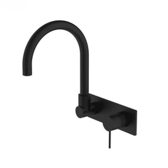 MECCA Wall Basin Mixer Swivel Spout - Handle Down
