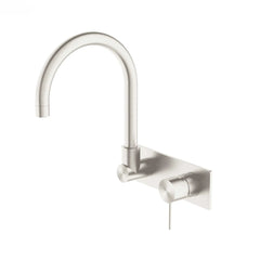 MECCA Wall Basin Mixer Swivel Spout - Handle Down