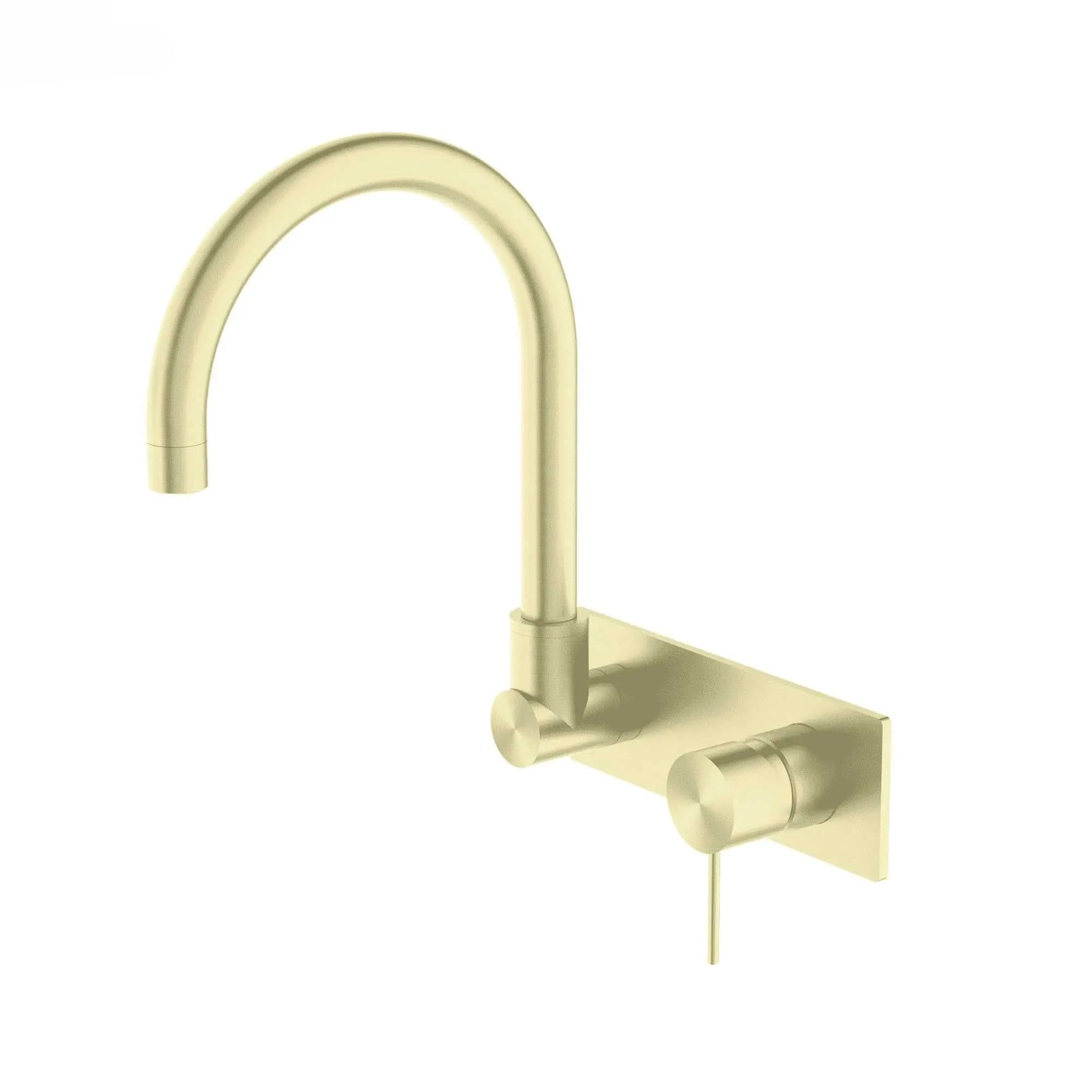 MECCA Wall Basin Mixer Swivel Spout - Handle Down