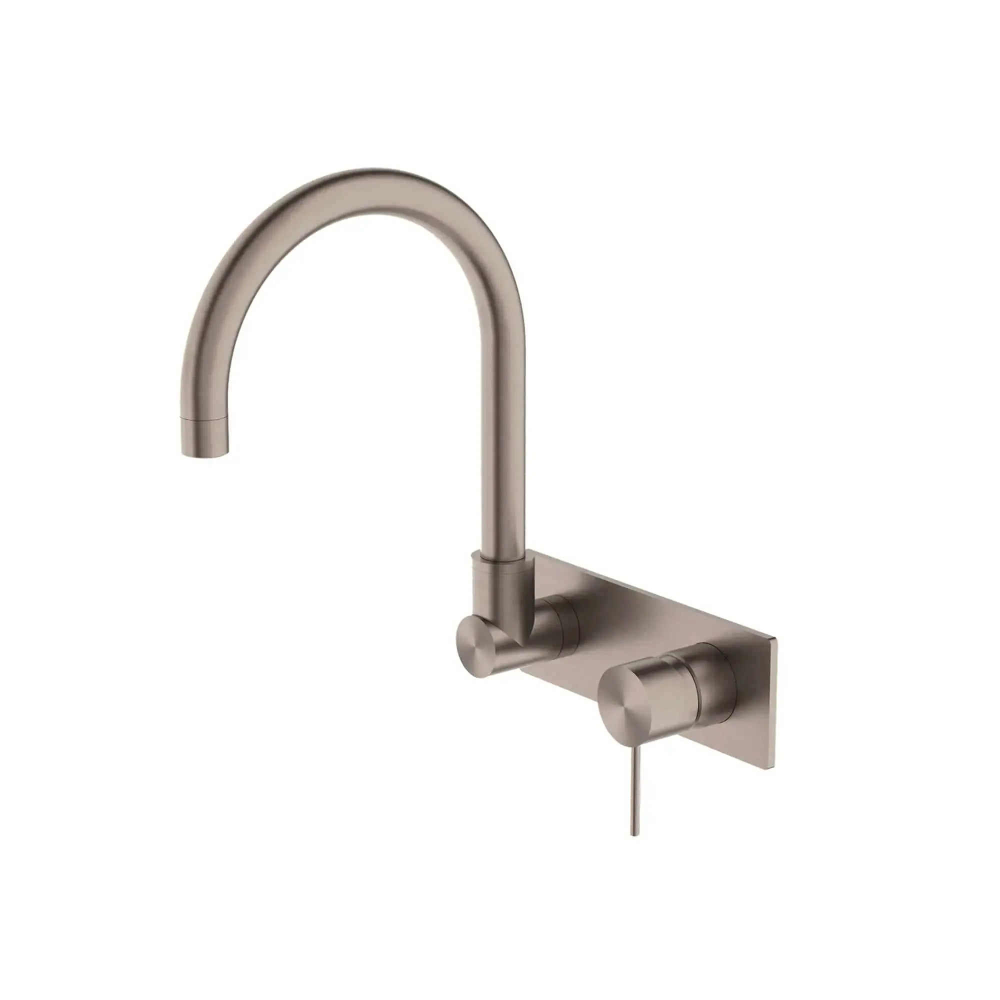 MECCA Wall Basin Mixer Swivel Spout - Handle Down