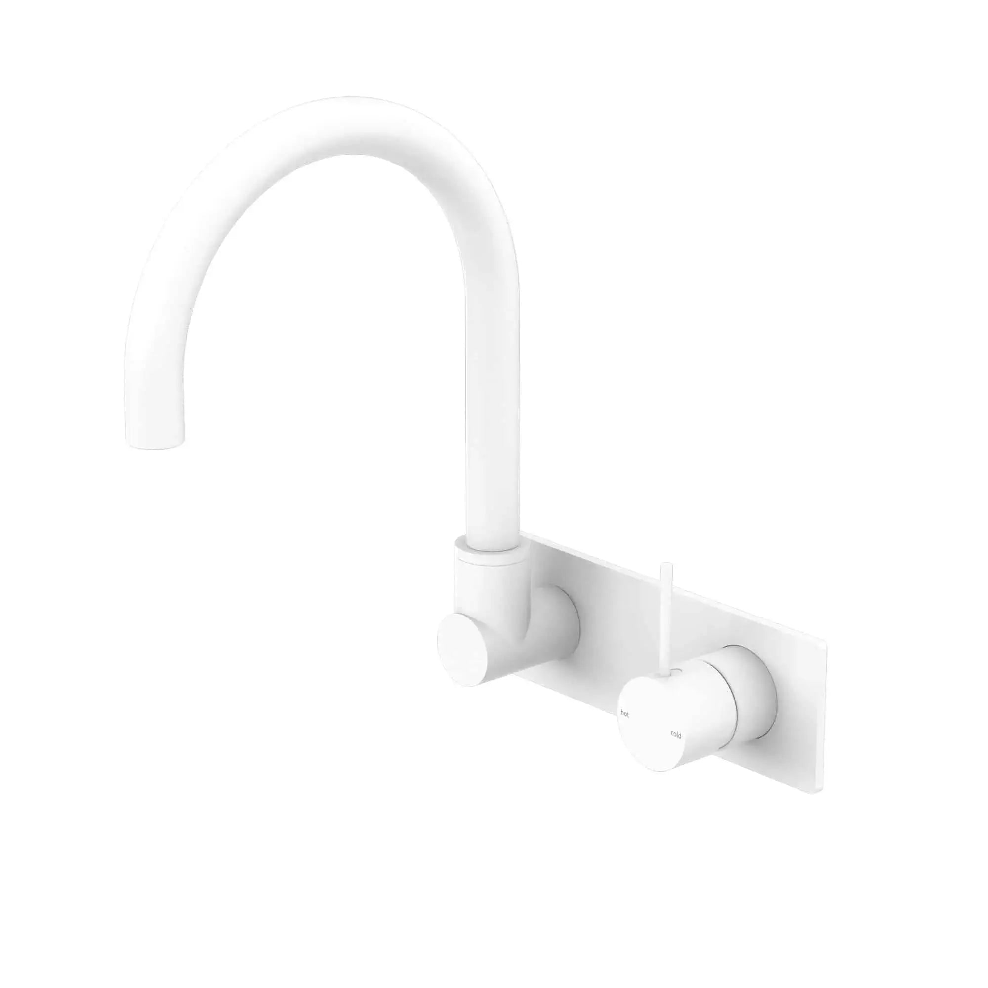 MECCA Wall Basin Mixer Swivel Spout - Handle Up