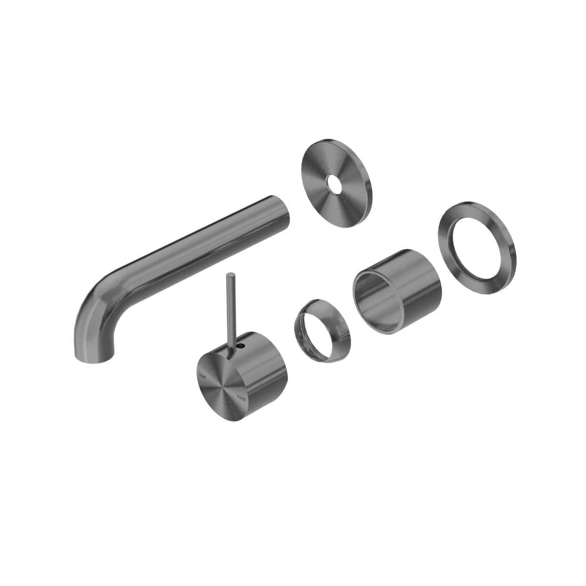 Mecca Wall Basin/Bath Mixer with Seperate Plate Handle up Trim Kits Only
