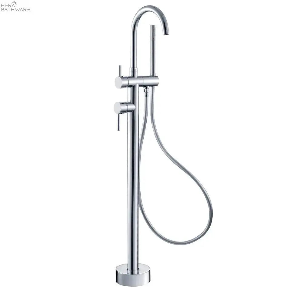 NOVA/Mecca Round Floor Mount Mixer with Handshower