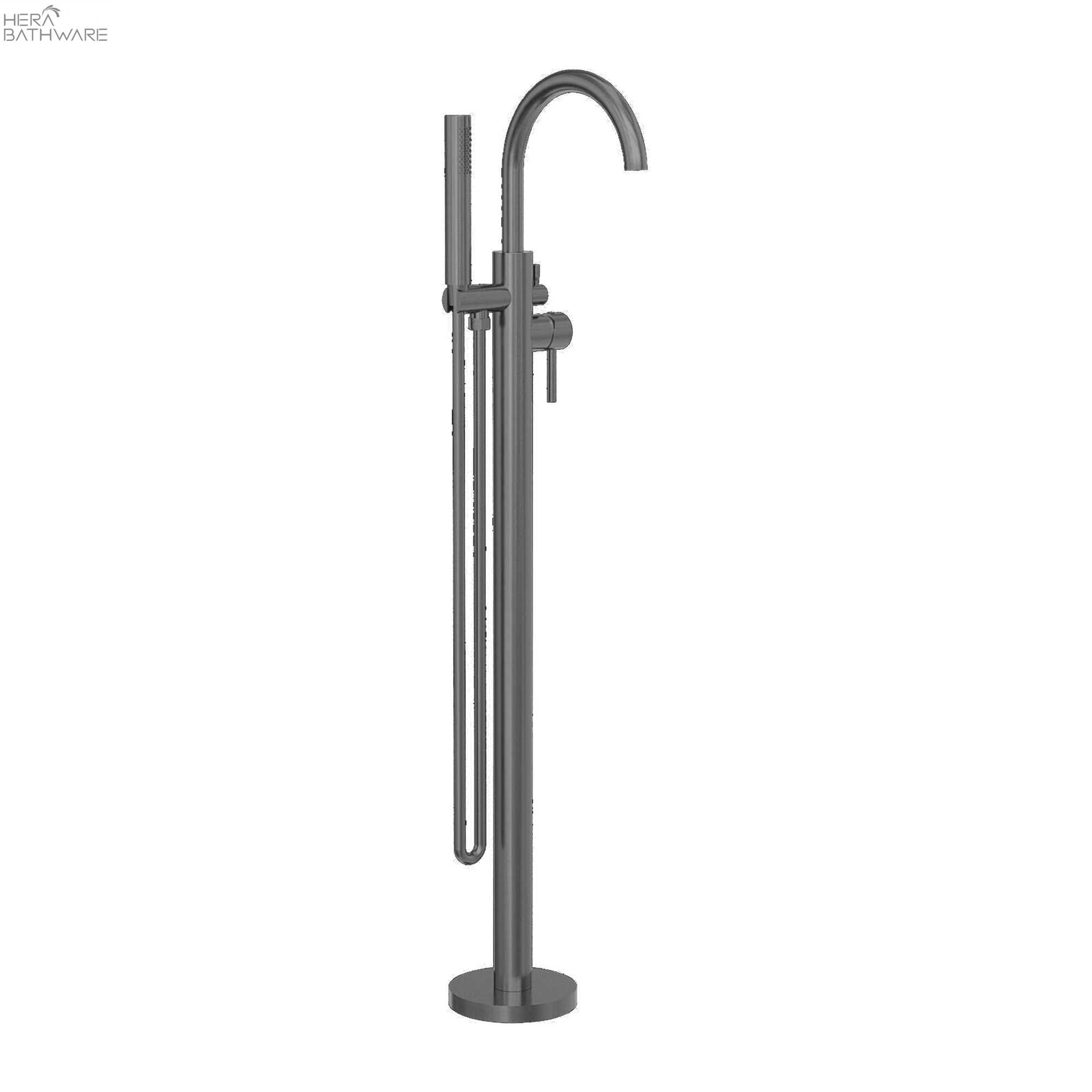 NOVA/Mecca Round Floor Mount Mixer with Handshower
