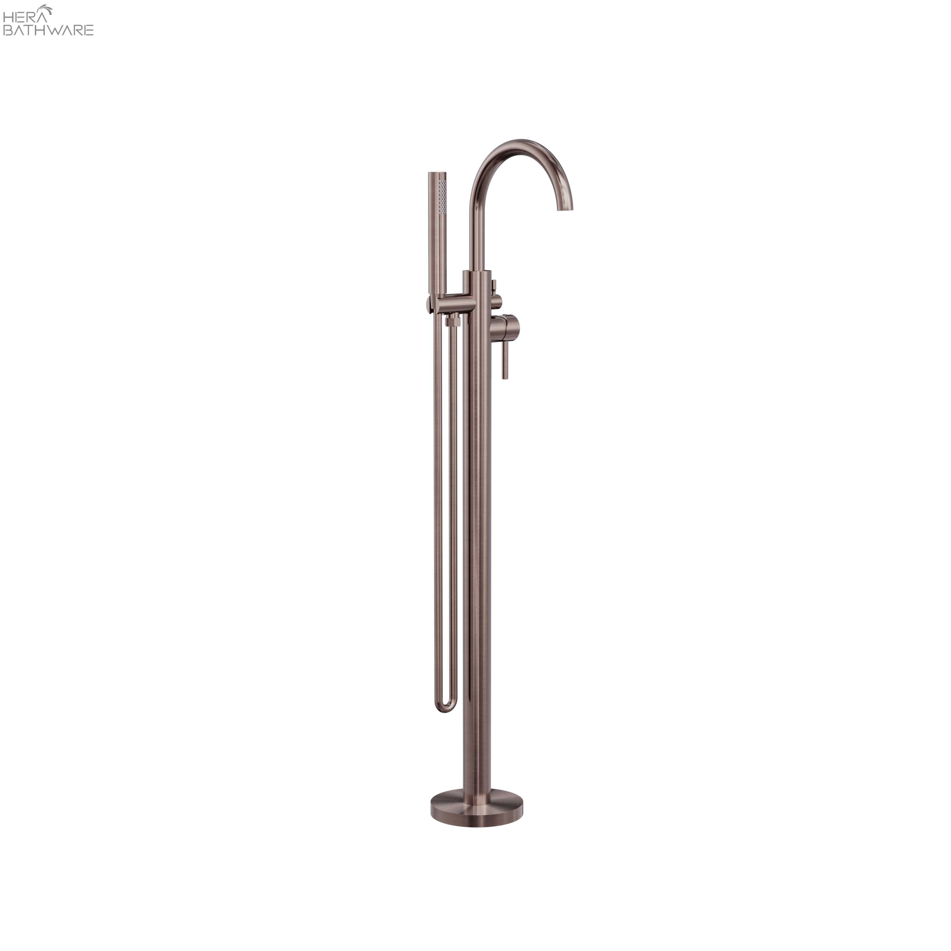 NOVA/Mecca Round Floor Mount Mixer with Handshower