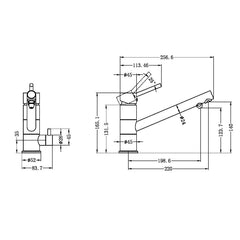 DOLCE Three-Way Kitchen Mixer