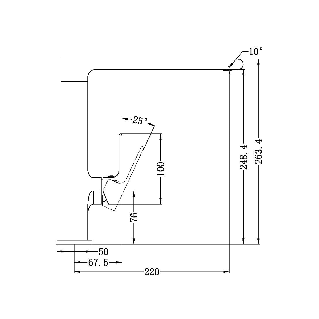 BIANCA Square Neck Kitchen Mixer