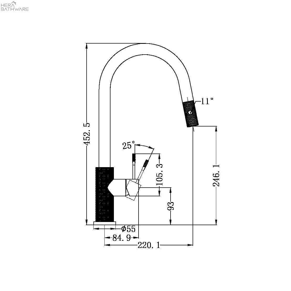Opal Pull-Out Sink Mixer with Vegie spray function