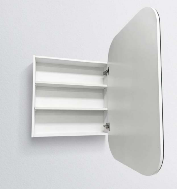 Eric Collection Round Corner Shaving Cabinet 600x900mm