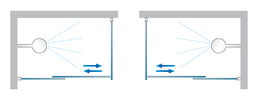 Violet Series 10mm Frameless Sliding Door Shower Screen Front (1200-1550mm) and Return (950-1100mm)