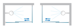 Violet Series 10mm Frameless Sliding Door Shower Screen Front (1200-1550mm) and Return (950-1100mm)