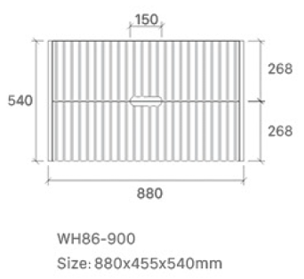 Elena Wall Hung Vanity - 900mm